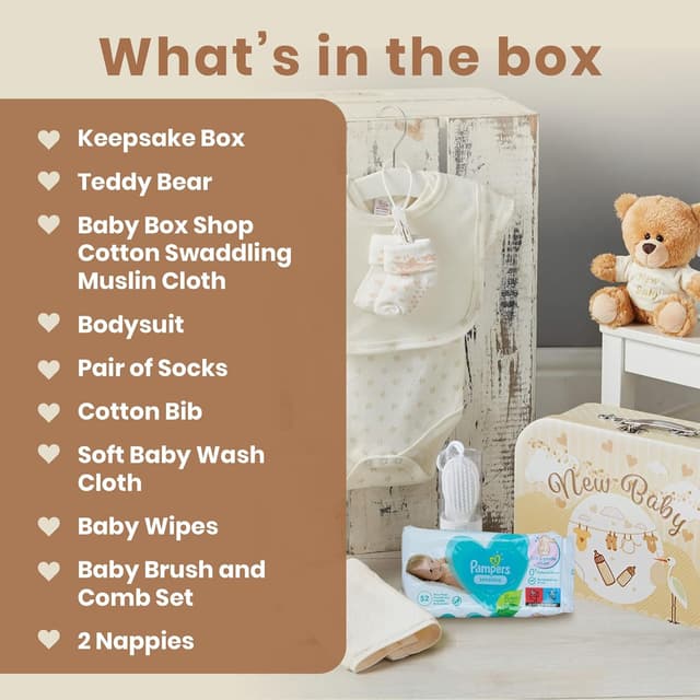 Detalle 2 de Baby Box Shop Premium Baby Shower Hamper 29.5cm