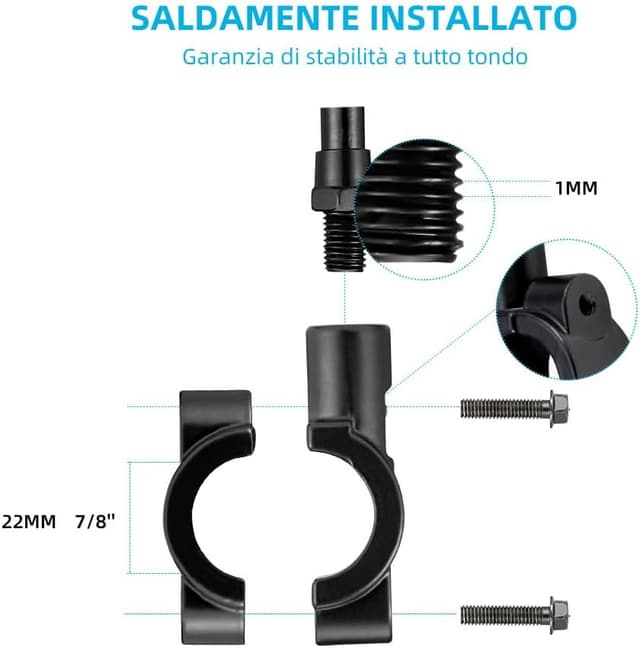 Thumbnail 6 de KEMIMOTO Specchietto retrovisore universale 7/8"