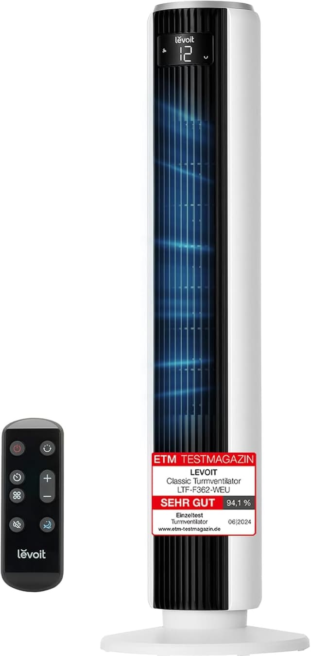 Detalle de LEVOIT Turmventilator mit 92 cm Höhe