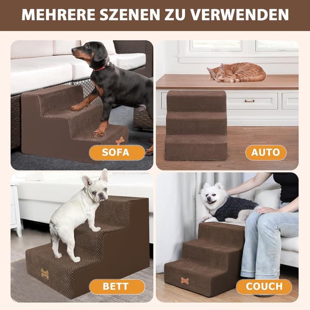 Detalle 1 de Nepfaivy Hundetreppe 3-stufig, 53 cm