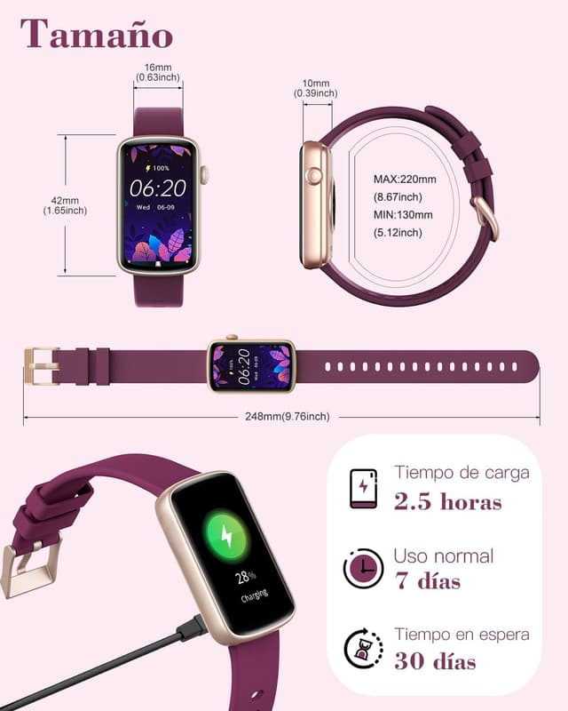 Thumbnail 6 de SHANG WING Reloj inteligente Mujer 24 modos