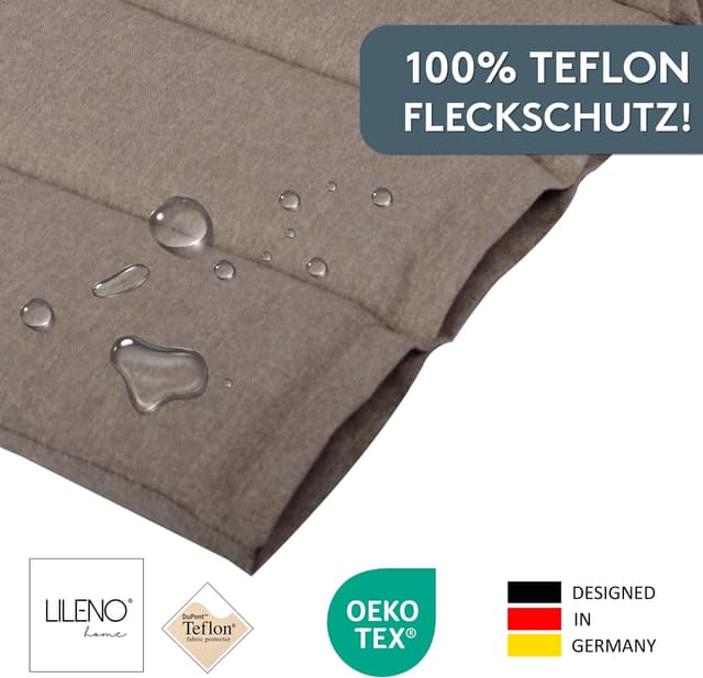 Thumbnail 6 de LILENO HOME Sonnenliege Auflage im 1er Set (Taupe) – Teflon-Polster für Rollliegen