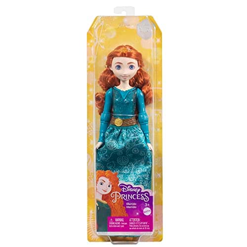 Detalle de Mattel Disney Princess Mérida (Brave) – Muñeca de moda articulada con accesorios y pelo largo