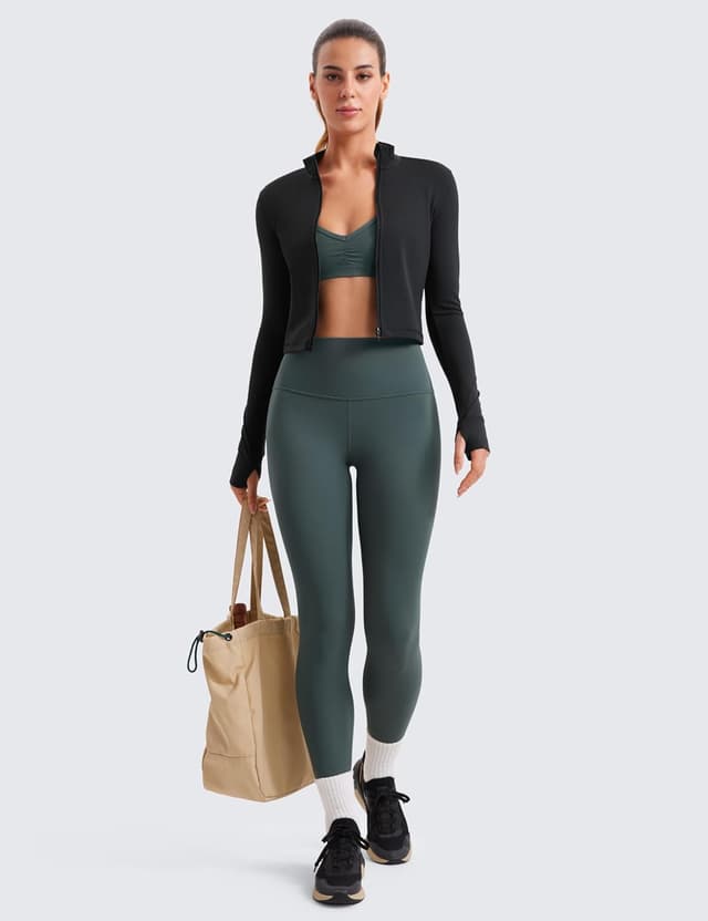 Detalle de CRZ YOGA vestes d’entraînement Butterluxe pour femmes à fermeture éclair intégrale