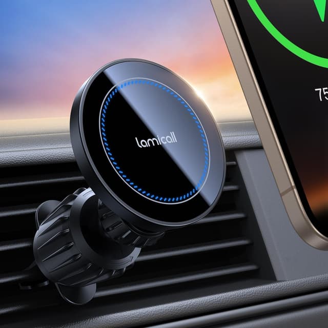 Detalle de Lamicall MagSafe Car Mount Charger 15W