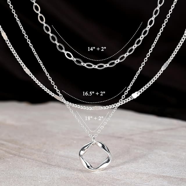 Detalle 2 de MOROTOLE mehrreihige Halsketten 925