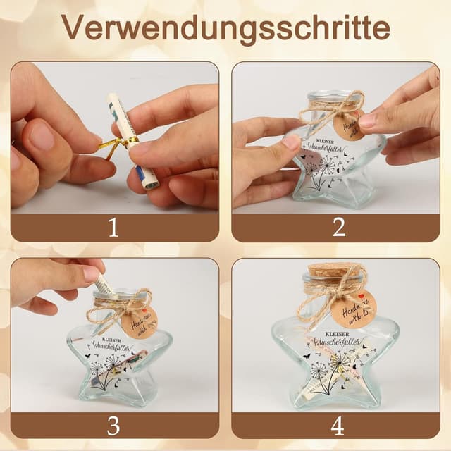 Detalle 2 de Giftota Wunscherfüller Geldgeschenk LED Flaschenlicht