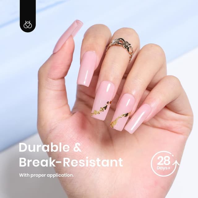 Thumbnail 6 de Beetles Nagelspitzen 504 Stück – mittelgroße quadratische Gelly Tips für Nagelverlängerungen