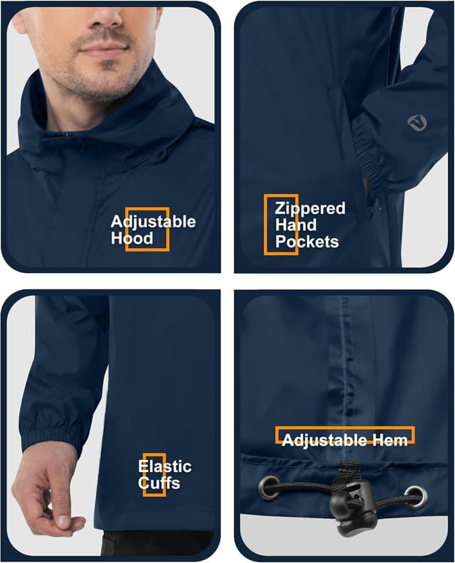 Detalle 1 de Outdoor Ventures Regenjacke Herren Regenjacke