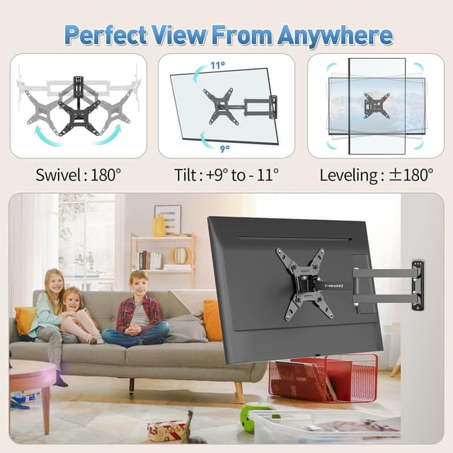 Thumbnail 3 de Full Motion TV Wall Mount 44 lbs