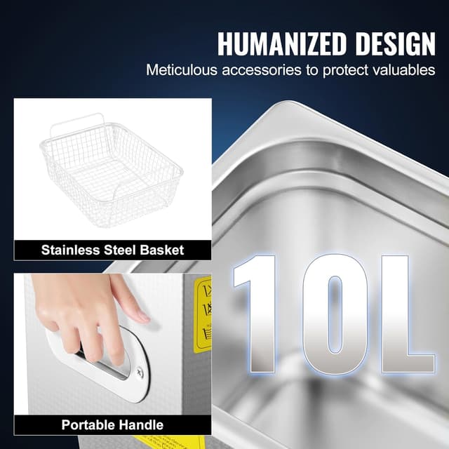 Thumbnail 3 de VEVOR Nettoyeur ultrasons 10L