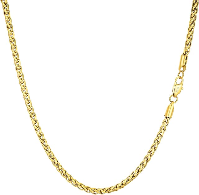 Detalle de Esmoly collana uomo a catena Cuban in acciaio inox 316L (stile classico, colori e misure disponibili)