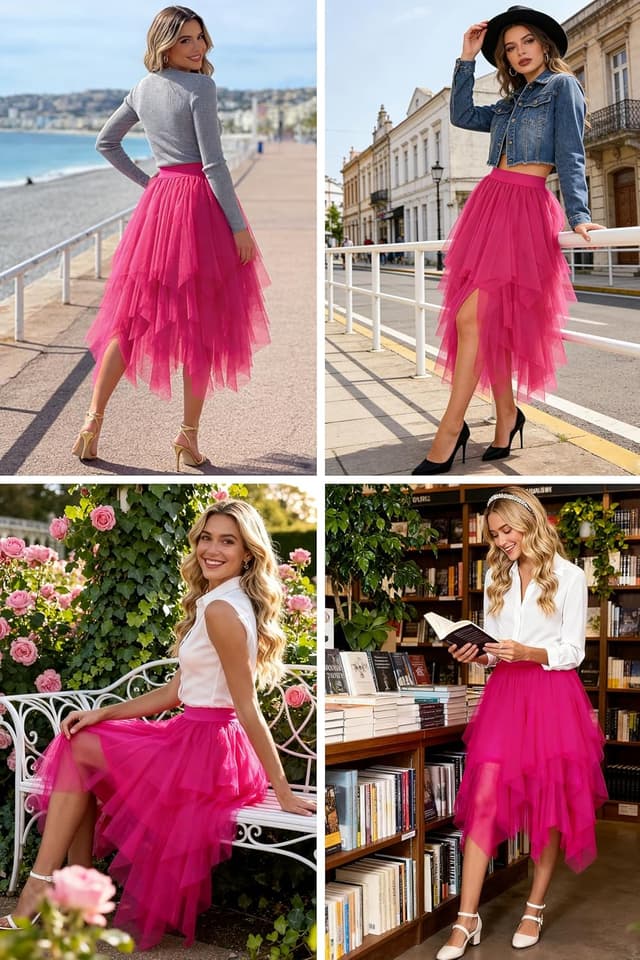 Thumbnail 3 de Dressever Unregelmäßiger Tüllrock