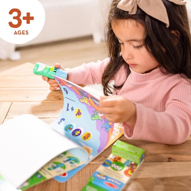 Detalle de Melissa & Doug Sticker Wow Stempel-Set Dinosaurier mit Nachfüllset (500 Sticker) – ab 3 Jahren