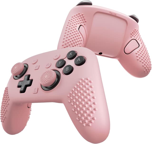 Detalle de PlayVital Silicone Cover for Switch 2 Pro Controller – Cherry Blossoms Pink