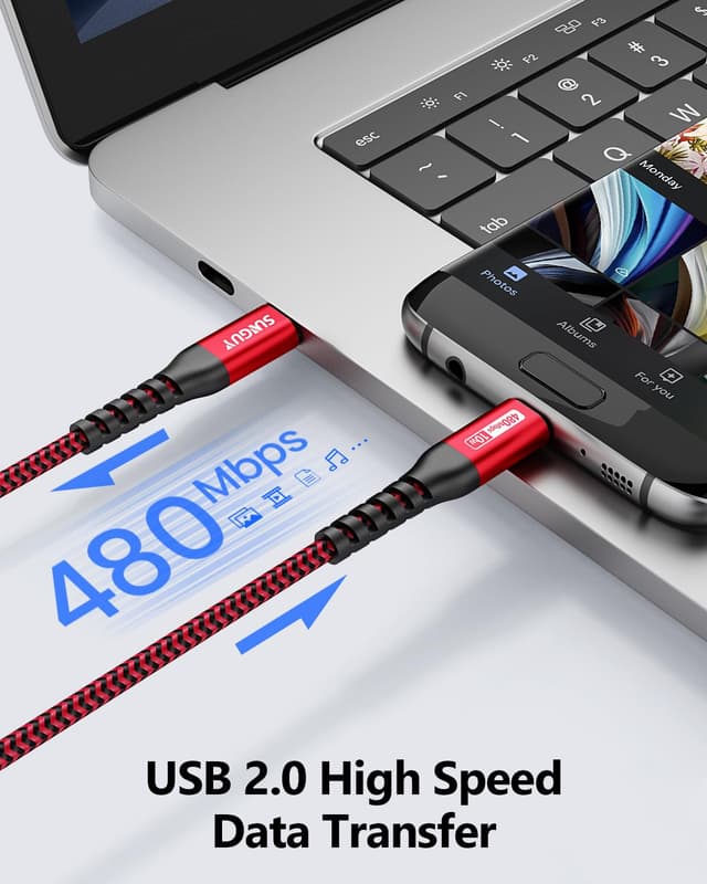 Detalle de SUNGUY Câble USB C vers Micro USB 0,3 m