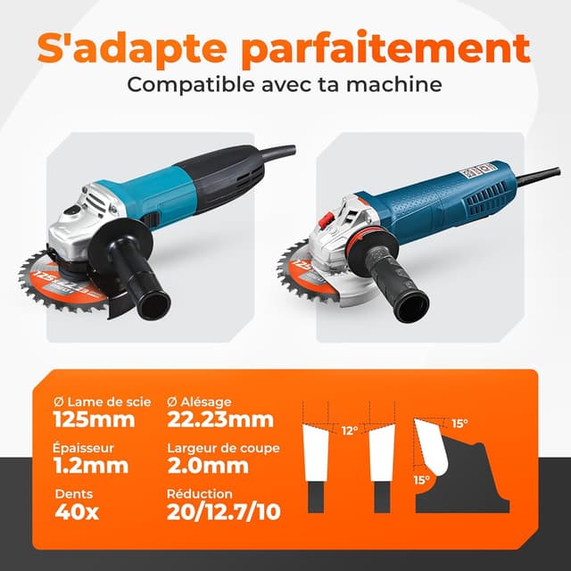 Thumbnail 4 de BAUBECK Lame 125 mm pour bois đȘ