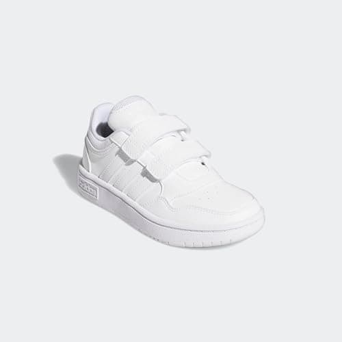 Detalle de adidas Hoops Lifestyle Zapatos unisex infantiles con cierre de velcro y amortiguación