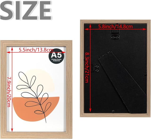 Detalle 2 de Grey A5 picture frames set of 3
