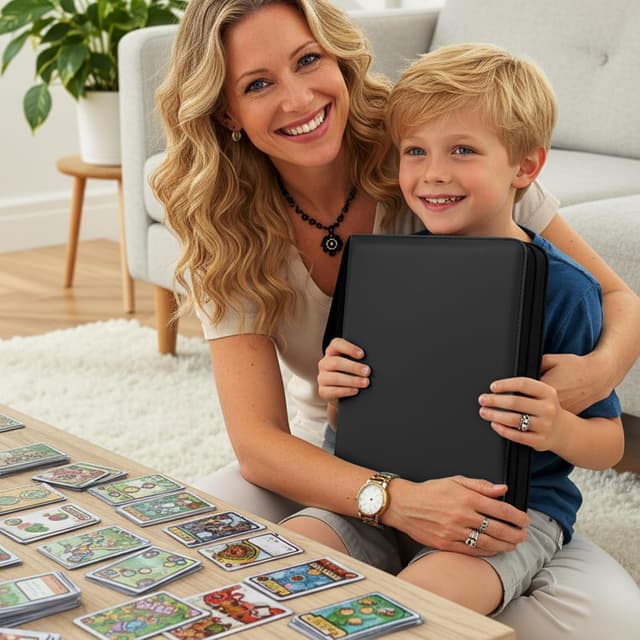 Thumbnail 6 de 9 Pocket Trading Card Zip Binder (Holds 900 Cards) with 50 Detachable Pages & Removable Sleeves