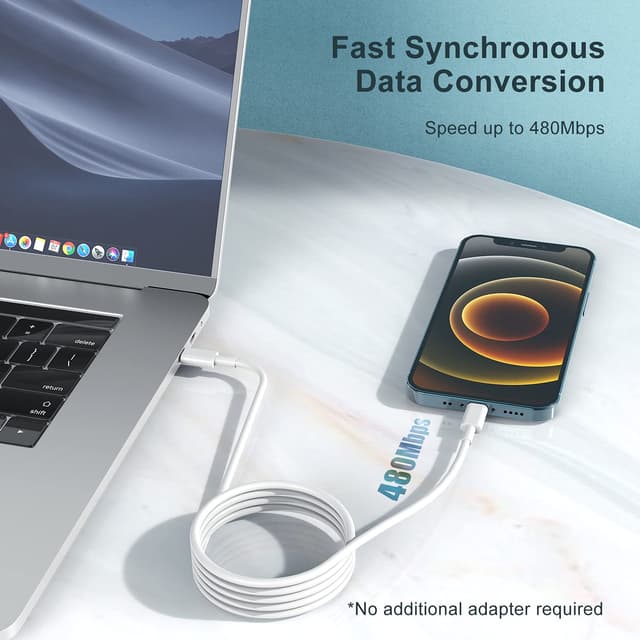 Thumbnail 4 de Kitminun iPhone USB‑C to Lightning 2m 2‑pack