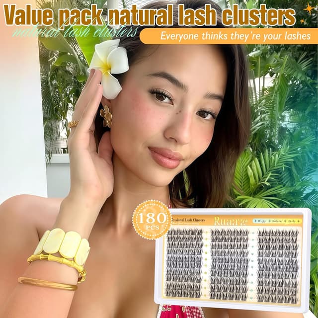 Thumbnail 6 de Ruairie Manga Lash Clusters Wispy Eyelash Clusters (Natural C-Curl), 11–13mm, 180pcs for DIY Lash Extensions