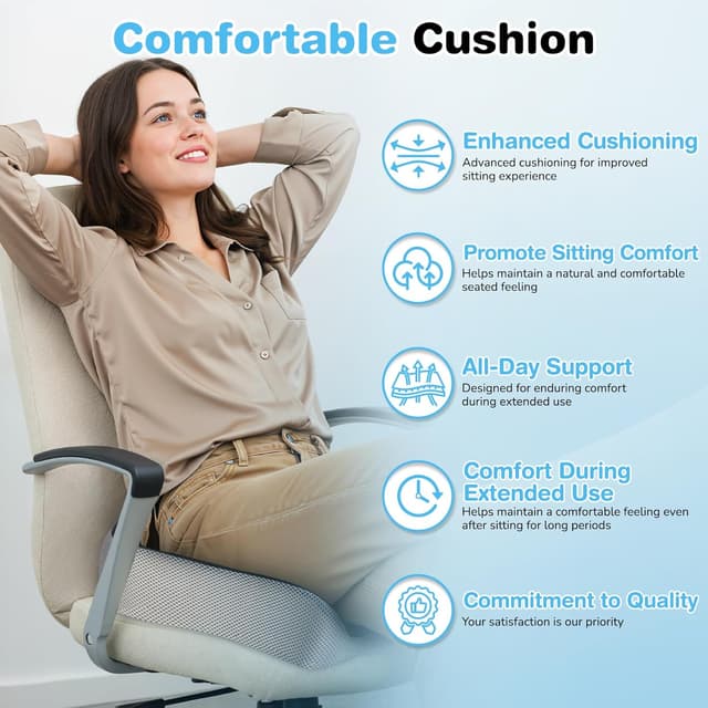 Detalle de POOTACK memory foam seat cushion pad