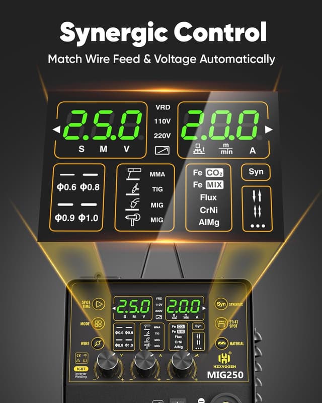 Thumbnail 2 de H HZXVOGEN Saldatore MIG 250A 5 in 1