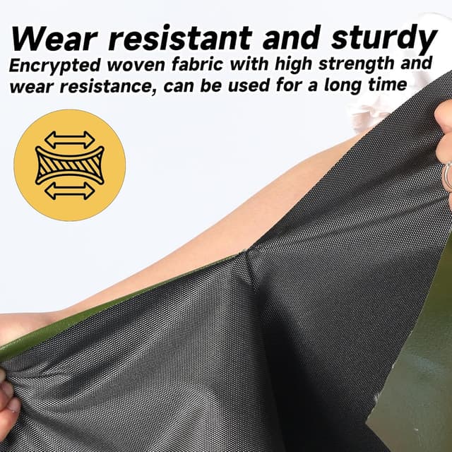 Detalle 2 de Eastarp 10x12 FT Black Ultra-Heavy Duty Canvas Tarp (28 Mil Silicone Coating) with Grommets