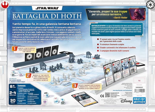 Detalle de Asmodee Star Wars: Battaglia di Hoth – Gioco da tavolo per 2-4 giocatori, edizione in italiano
