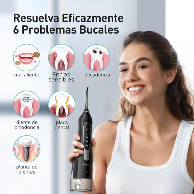 Thumbnail 4 de COSLUS Irrigador Bucal Portátil Flosser 🌊 Limpieza Efectiva en Viaje