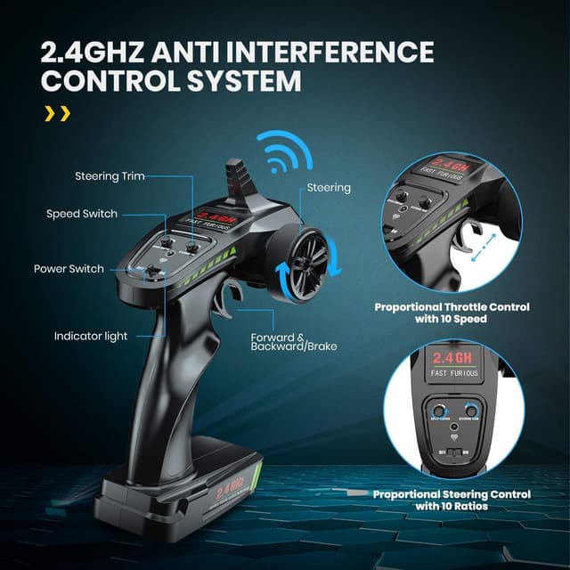 Thumbnail 6 de DEERC 9205E RC Auto 1:10 mit 48 km/h