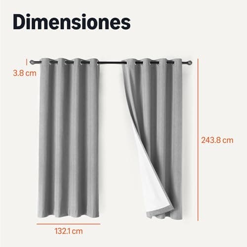 Thumbnail 4 de Amazon Basics Cortinas 100% Opacas 132 x 244 cm 🏠