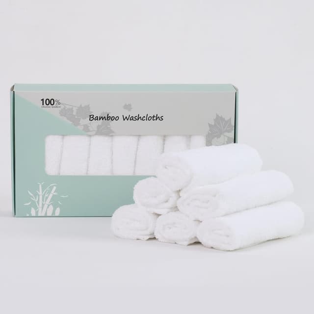 Thumbnail 6 de Baby washcloths bamboo 10" x 10" 5 pack