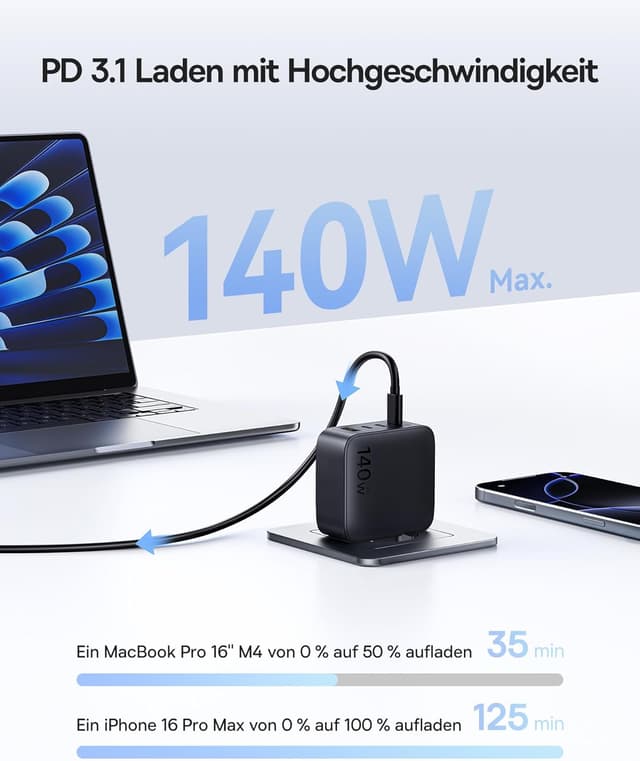 Detalle 2 de Baseus Enerfill 140W USB C Ladegerät