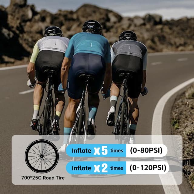 Thumbnail 4 de TOPUMP Mini Fahrradpumpe 120PSI