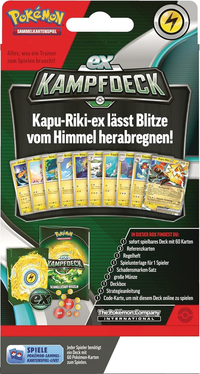 Thumbnail 3 de Pokémon Kampfdeck Kapu-Riki-ex 60 Karten