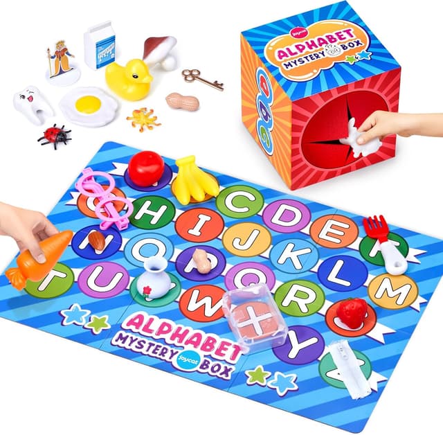 Detalle de JoyCat Mystery Alphabet Box for Kids (26 Letter Sorting Game) for Letter Sounds & Fine Motor Skills