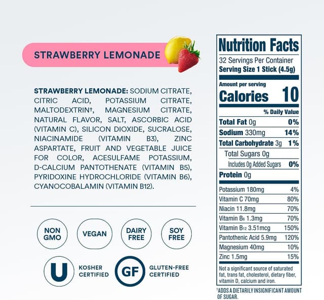 Thumbnail 6 de DripDrop Sugar Free Hydration Packets Strawberry Lemonade