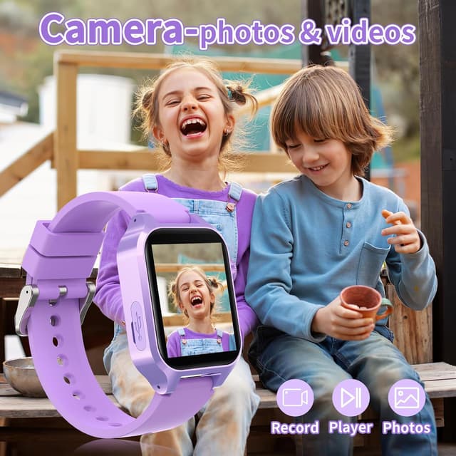 Detalle 2 de Kids Smart Watch 32 Games & 3 Sport Modes – Habit Tracking, Class Mode, Camera & Learning Cards