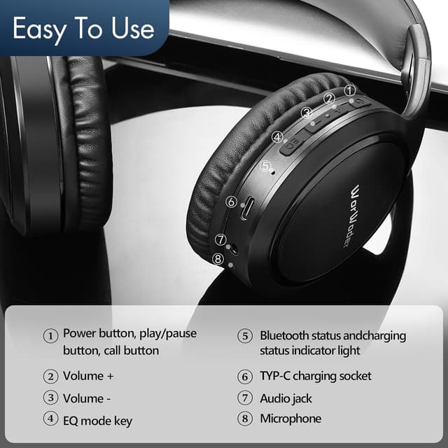 Thumbnail 5 de 70H Bluetooth Over-Ear Headphones 70H Playtime