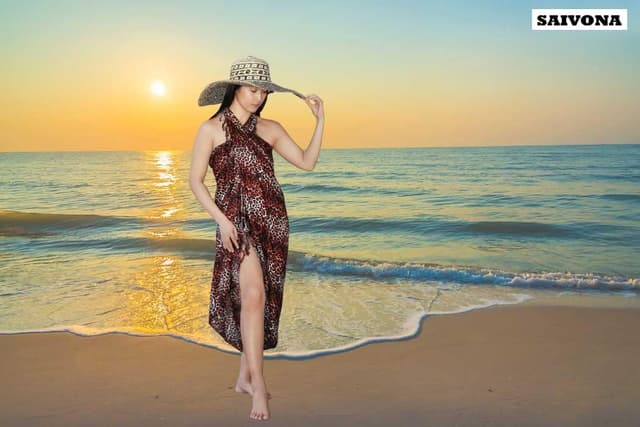 Thumbnail 6 de Sarong Wickelrock Sarong Tuch, ca. 170 x 110 cm