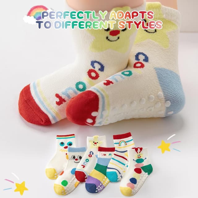Thumbnail 4 de Aroveea Baby Toddler Grip Socks 12 Pack