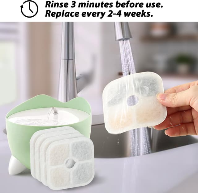 Detalle 2 de Filtres de rechange Fontaine à eau pour chat – 4 paquets compatibles 2,5 L