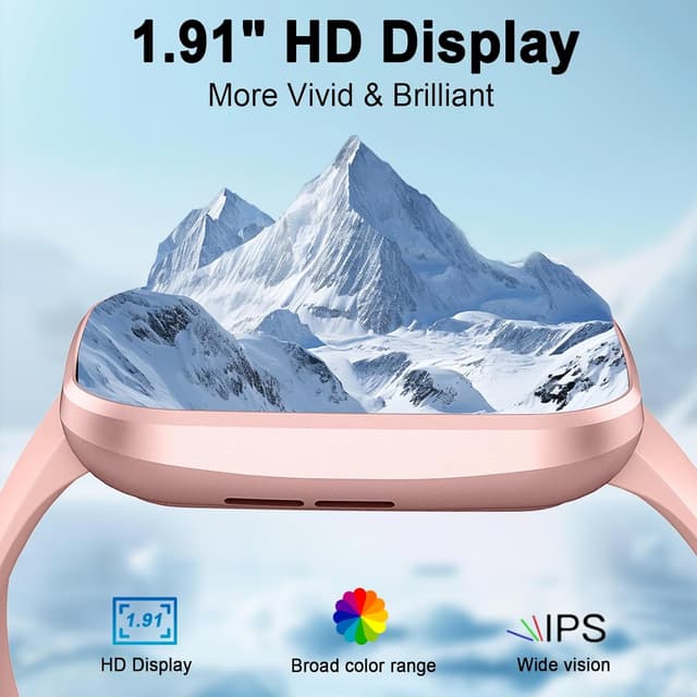 Detalle de Smart Watch 2026 1.91” HD Bluetooth 5.4 Calling with SPO2, Heart Rate & Sleep Monitoring