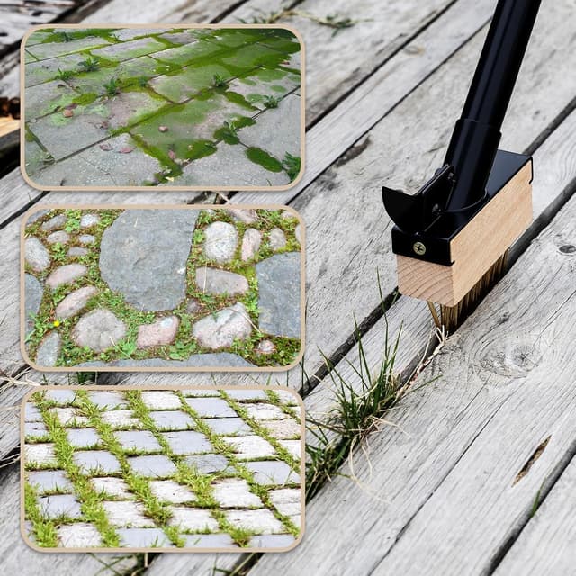 Thumbnail 6 de Mitclear Weed Remover Tool with Long Handle (50IN) with V Wire Brush & Metal Scraper