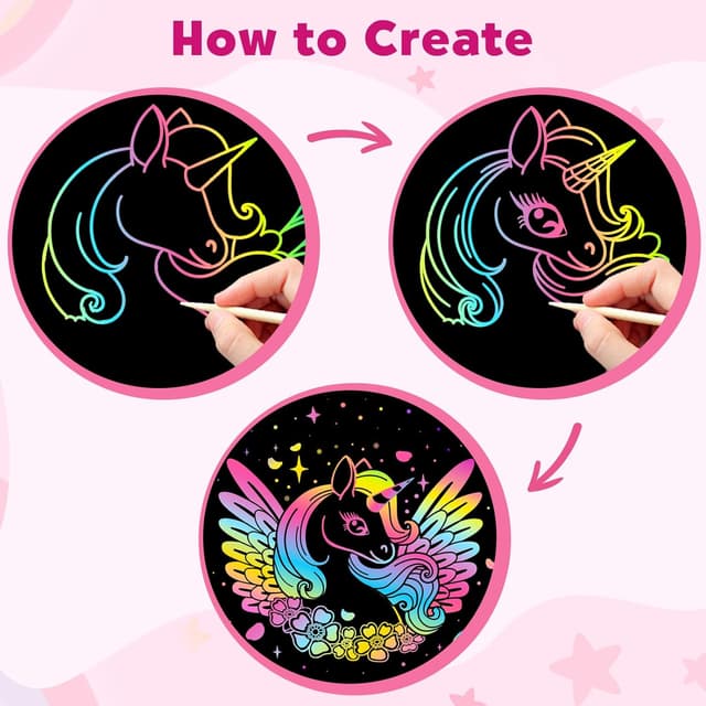 Detalle de ZMLM Rainbow Scratch Notebook 2-Pack 🎨