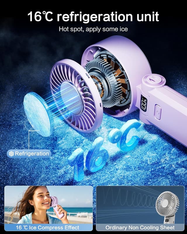 Thumbnail 6 de 3-IN-1 Mini Portable Handheld Fan 21h Runtime 🌬