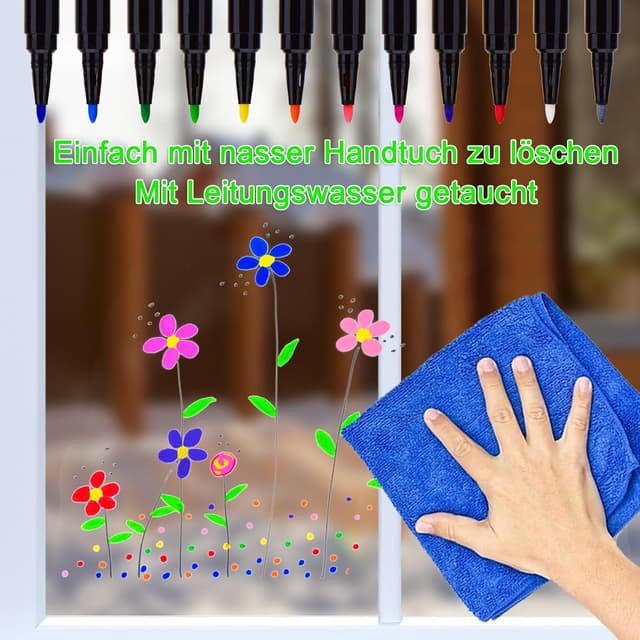 Thumbnail 5 de LivDeal 24 Kreidemarker für Glas 🎨