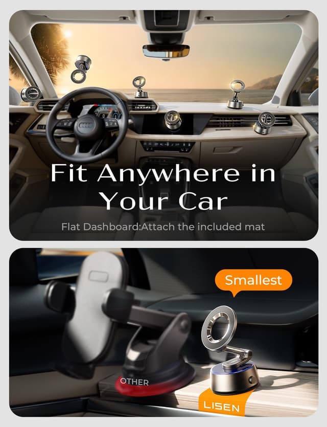 Thumbnail 2 de LISEN Vacuum Magnetic Phone Holder for Cars